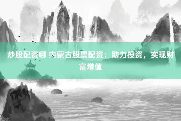 炒股配资哪 内蒙古股票配资：助力投资，实现财富增值